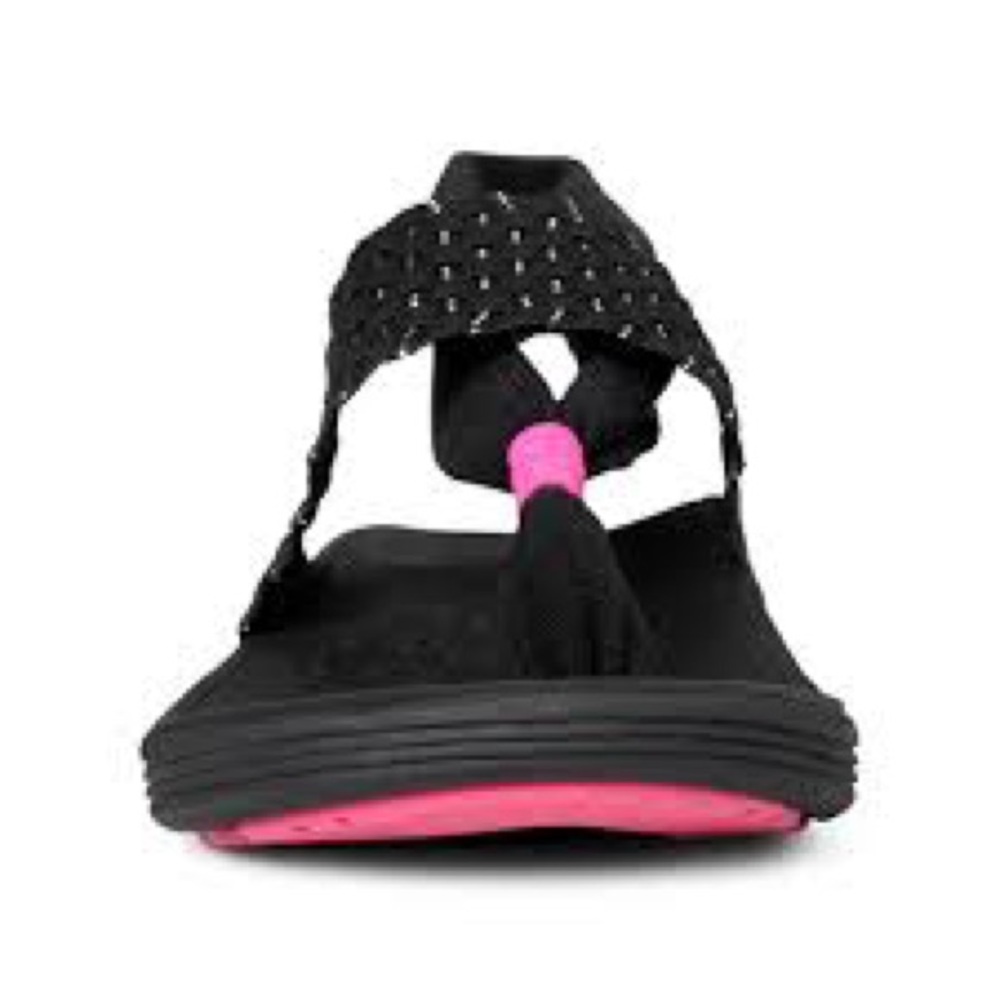 Vionic Serene Tia Pink Black Yoga Sling Back Sandals - Picture 6 of 16